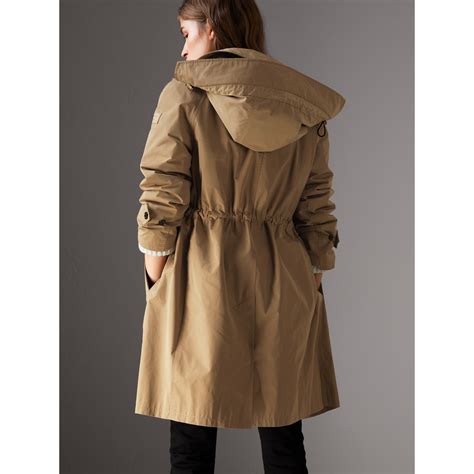 burberry detachable hood oversized car coat|burberry plaid wool coat women.